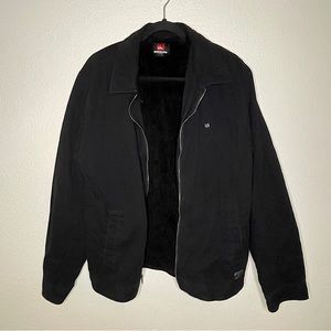 Denim and shearling black quicksilver jacket